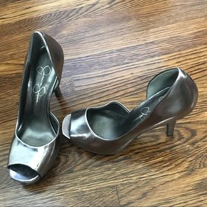 Jessica Simpson pewter heel